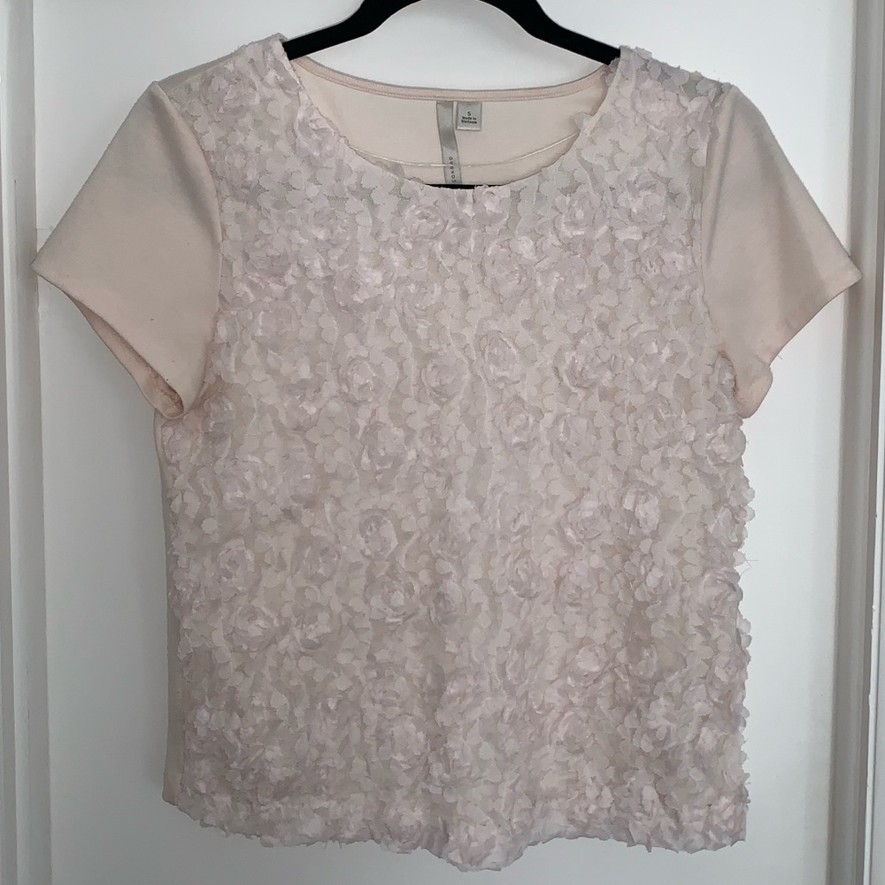 Lauren Conrad Rosette Overlay Top
